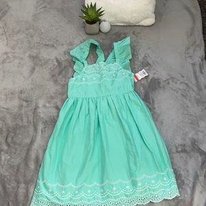 Teal short sleeve dress